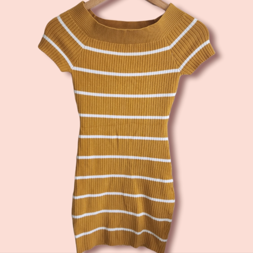 Active USA Women's Stripe Mini Dress Size M